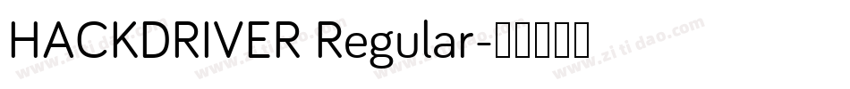 HACKDRIVER Regular字体转换